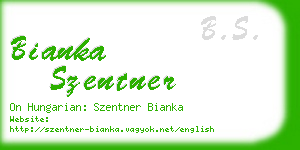 bianka szentner business card